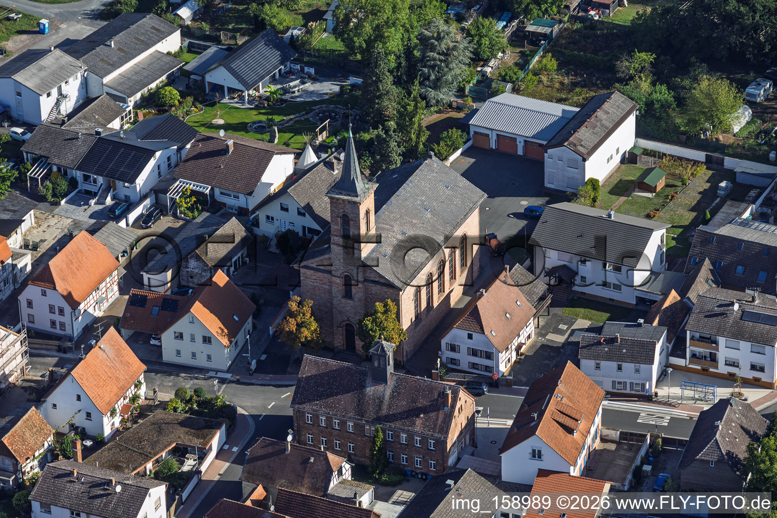 Evangelische Kirche Sickenhofen in Babenhausen im Bundesland Hessen, Deutschland