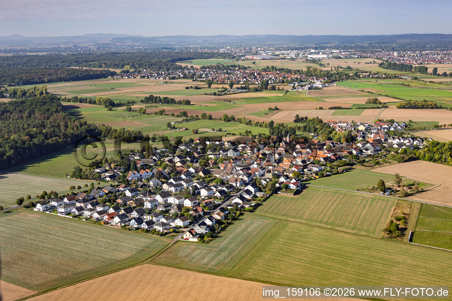 Harpertshausen von Nordosten in Babenhausen im Bundesland Hessen, Deutschland