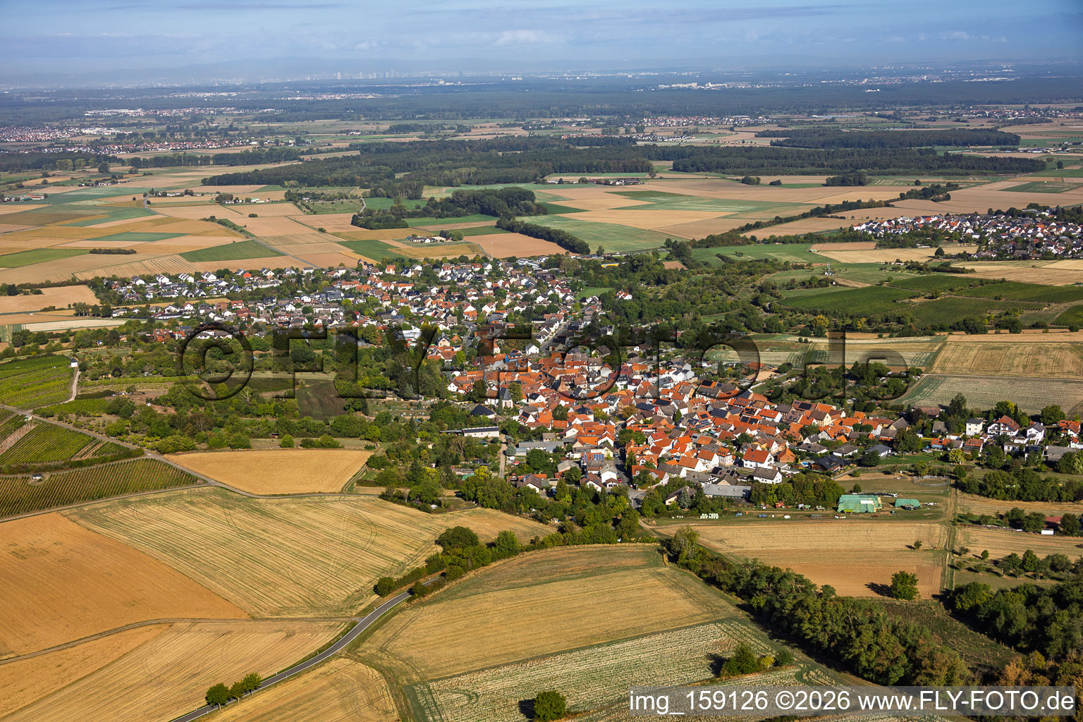 Klein-Umstadt von Südosten in Groß-Umstadt im Bundesland Hessen, Deutschland