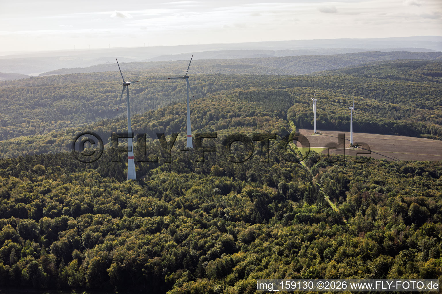 Windpark Binselberg im Ortsteil Raibach in Groß-Umstadt im Bundesland Hessen, Deutschland