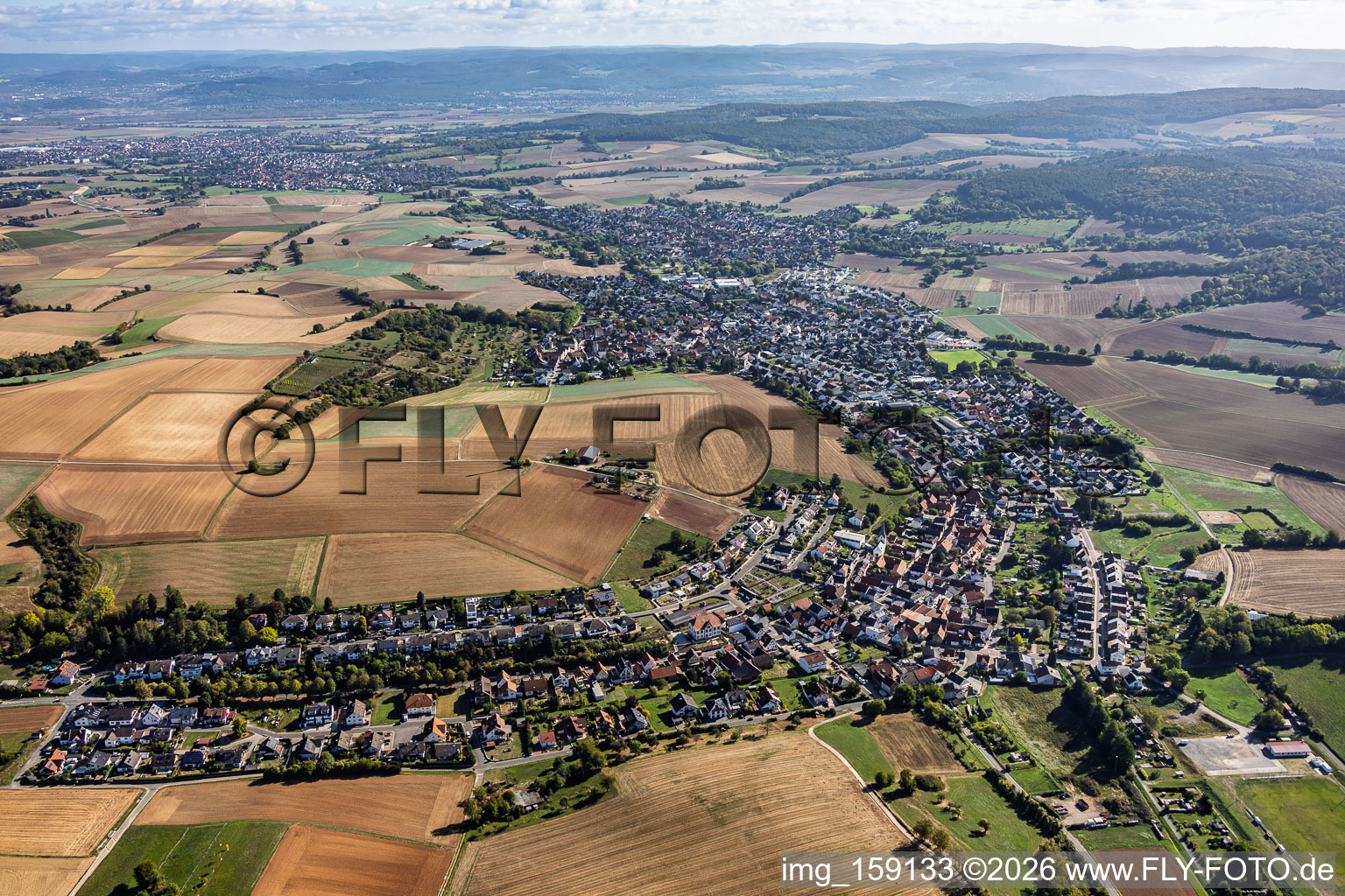 Mosbach von Westen in Schaafheim im Bundesland Hessen, Deutschland