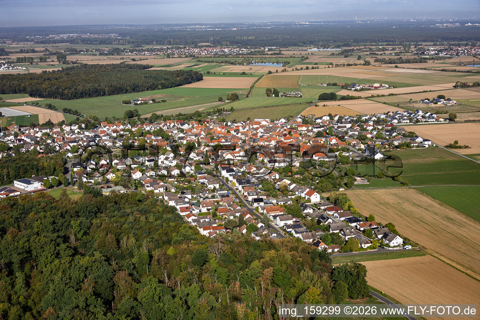 Langstadt von Südosten in Babenhausen im Bundesland Hessen, Deutschland