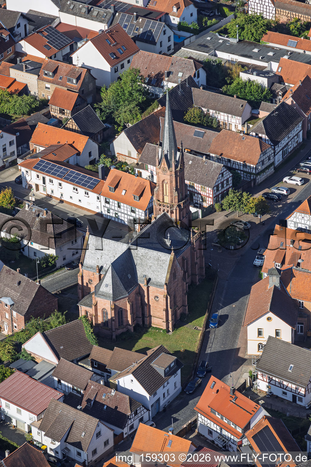 Evangelische Kirche Langstadt in Babenhausen im Bundesland Hessen, Deutschland