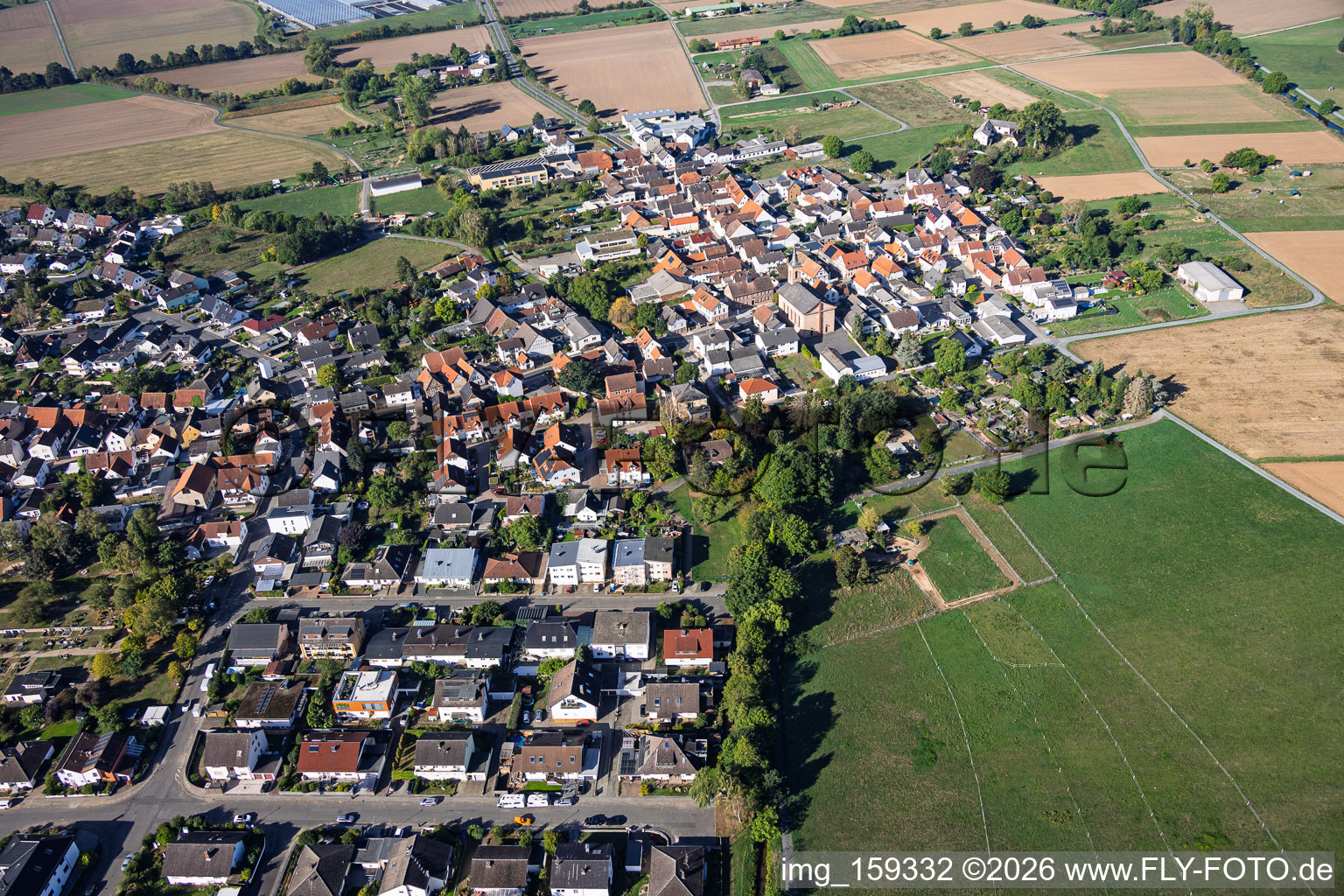 Sickenhofen von Osten in Babenhausen im Bundesland Hessen, Deutschland