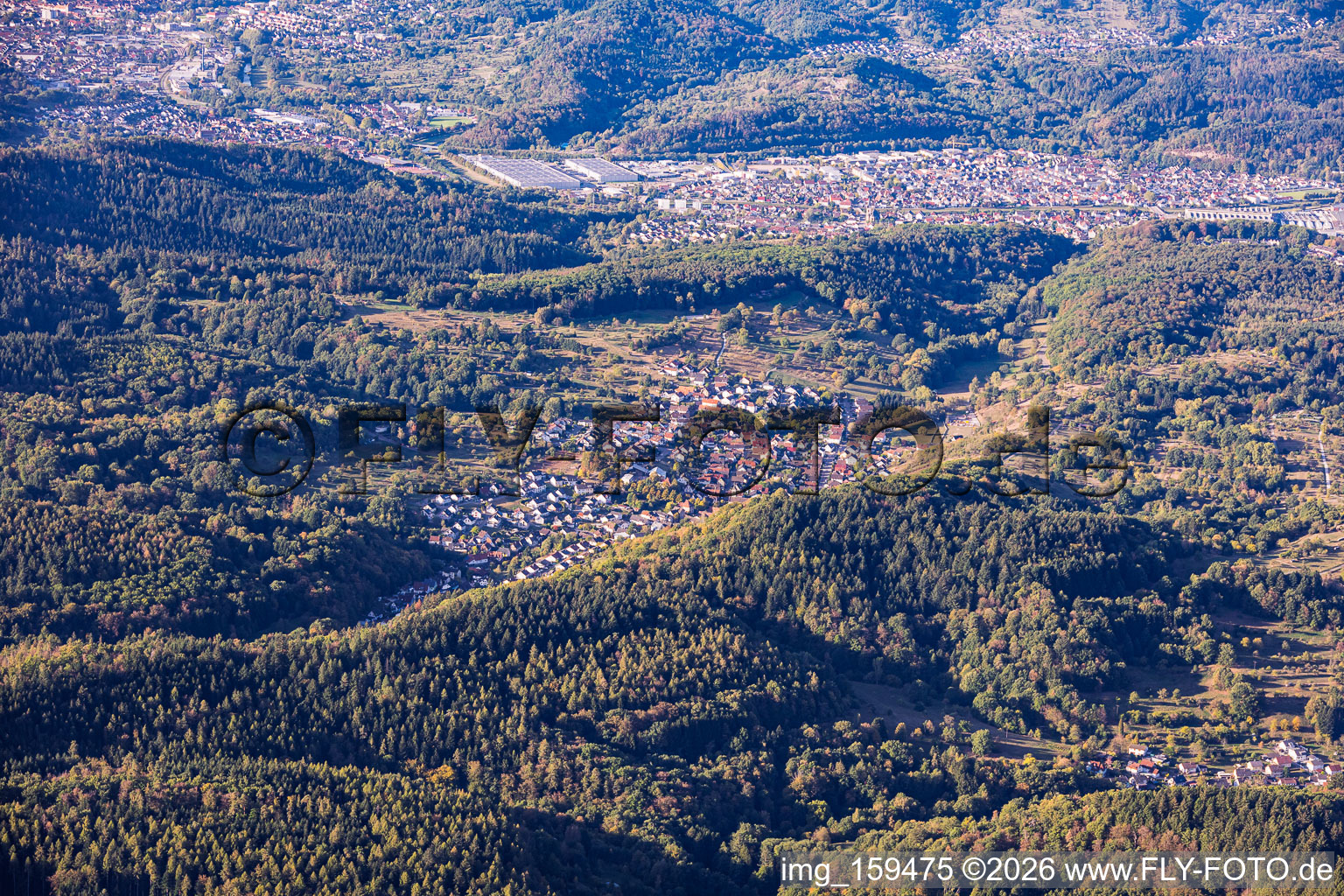 Sulzbach von Nordosten in Gaggenau im Bundesland Baden-Württemberg, Deutschland