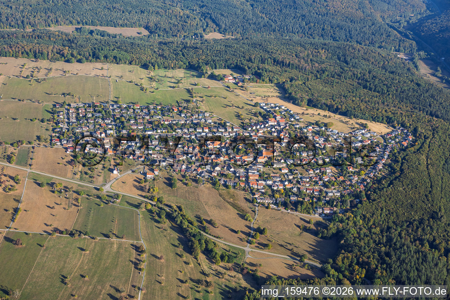 Burbach von Süden in Marxzell im Bundesland Baden-Württemberg, Deutschland