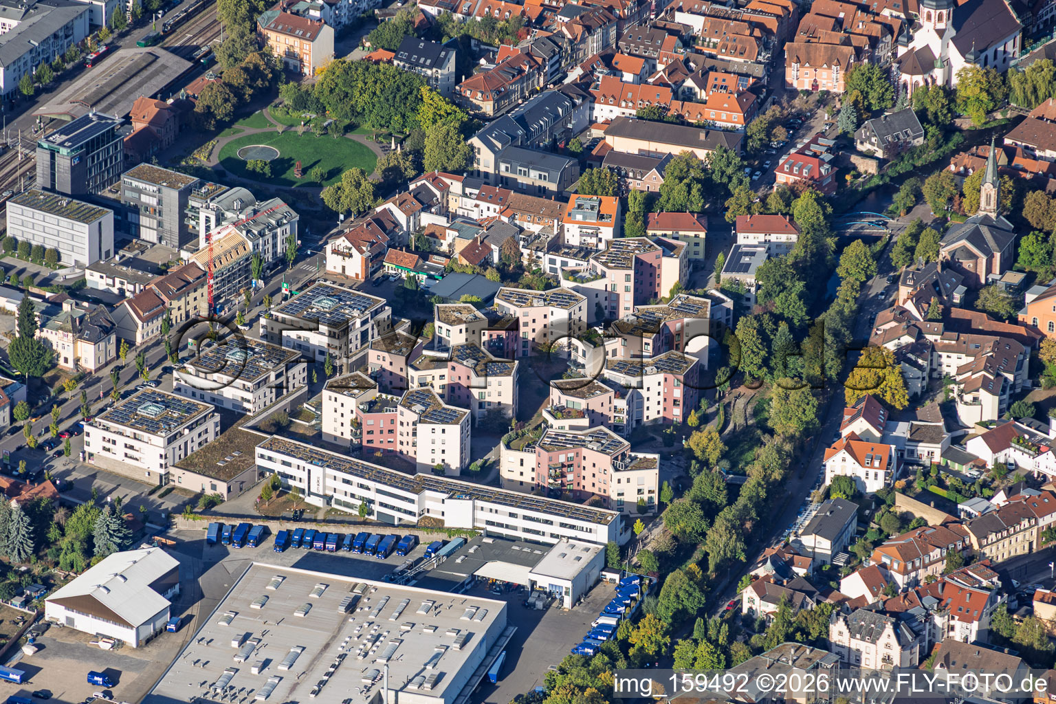 Wohnquartier am Samuel-Vogel-Weg in Ettlingen im Bundesland Baden-Württemberg, Deutschland