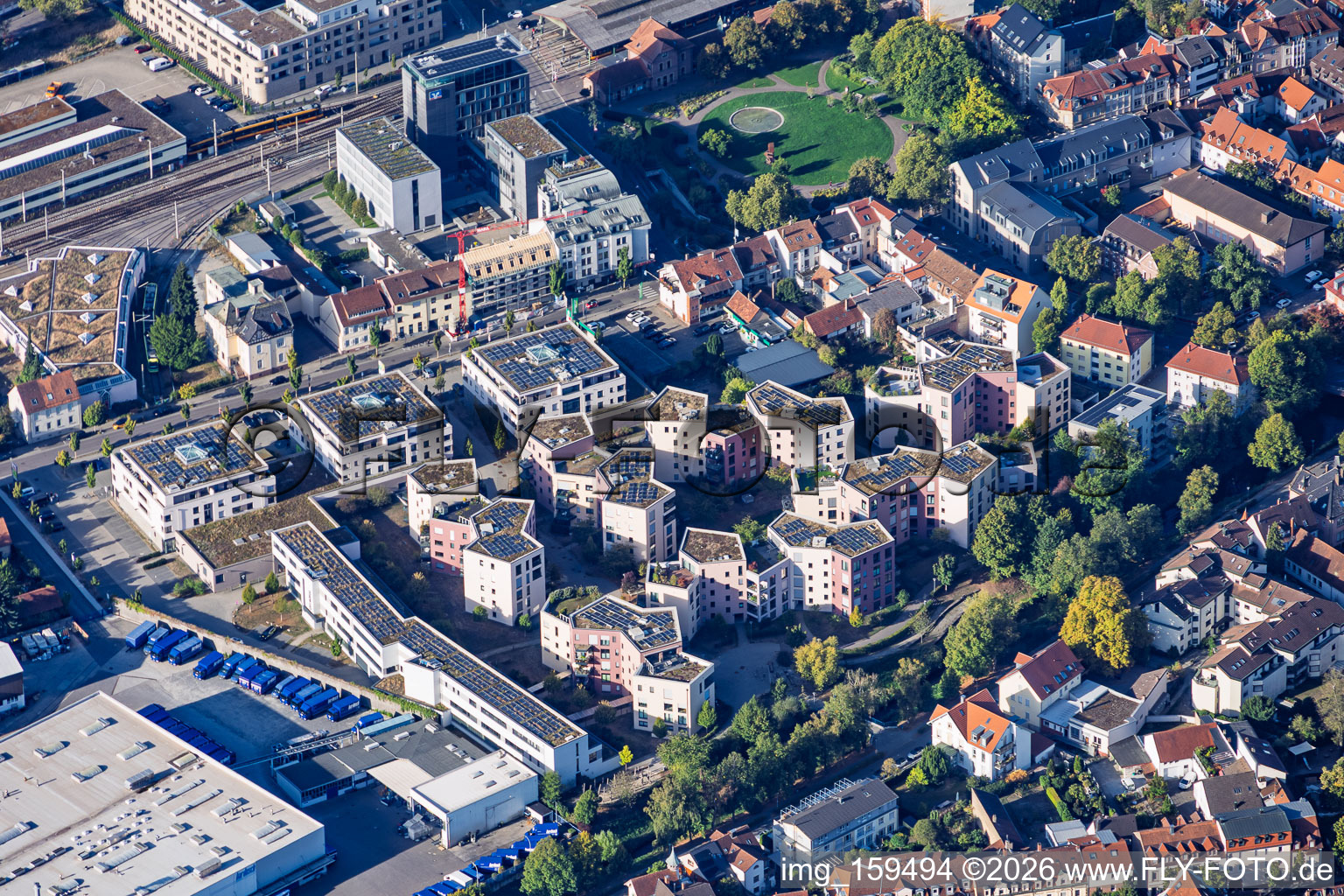 Wohnquartier am Samuel-Vogel-Weg in Ettlingen im Bundesland Baden-Württemberg, Deutschland