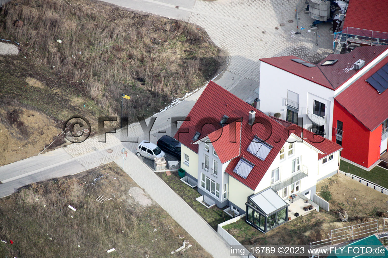 Kandel, Neubaugebiet Am Höhenweg im Bundesland Rheinland-Pfalz, Deutschland aus der Luft betrachtet