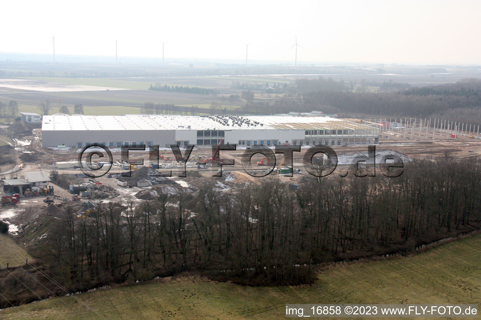 Kandel, Minderslachen, Gewerbegebiet Am Horst im Bundesland Rheinland-Pfalz, Deutschland aus der Luft betrachtet