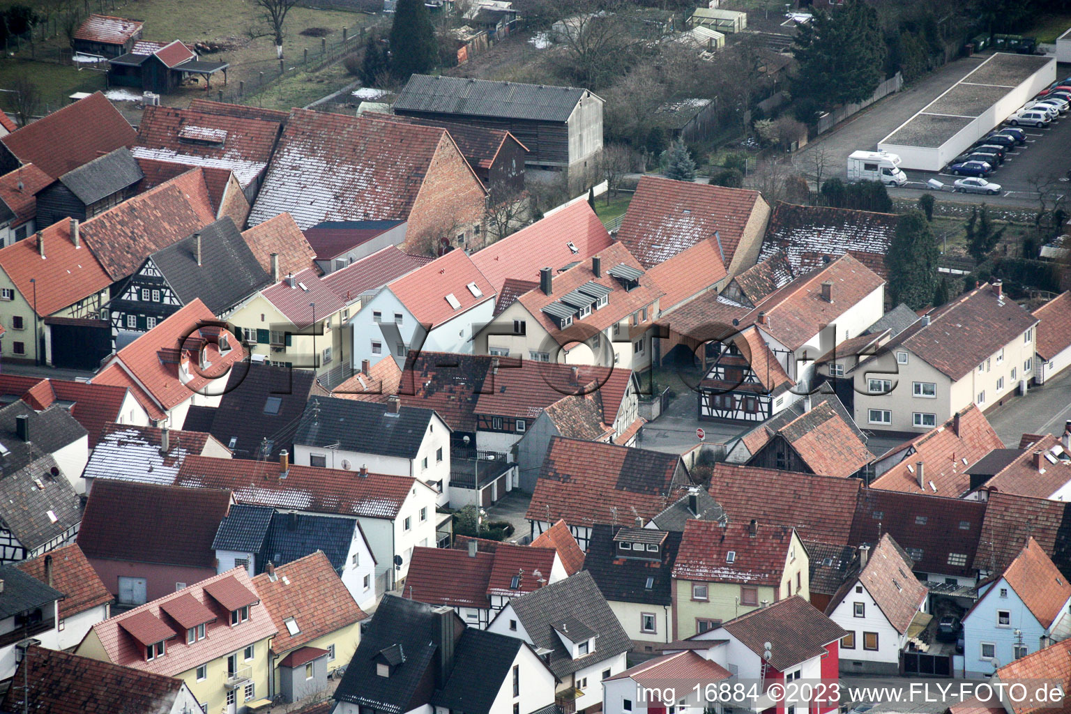 Luftbild von Kandel, Rheinstr im Bundesland Rheinland-Pfalz, Deutschland