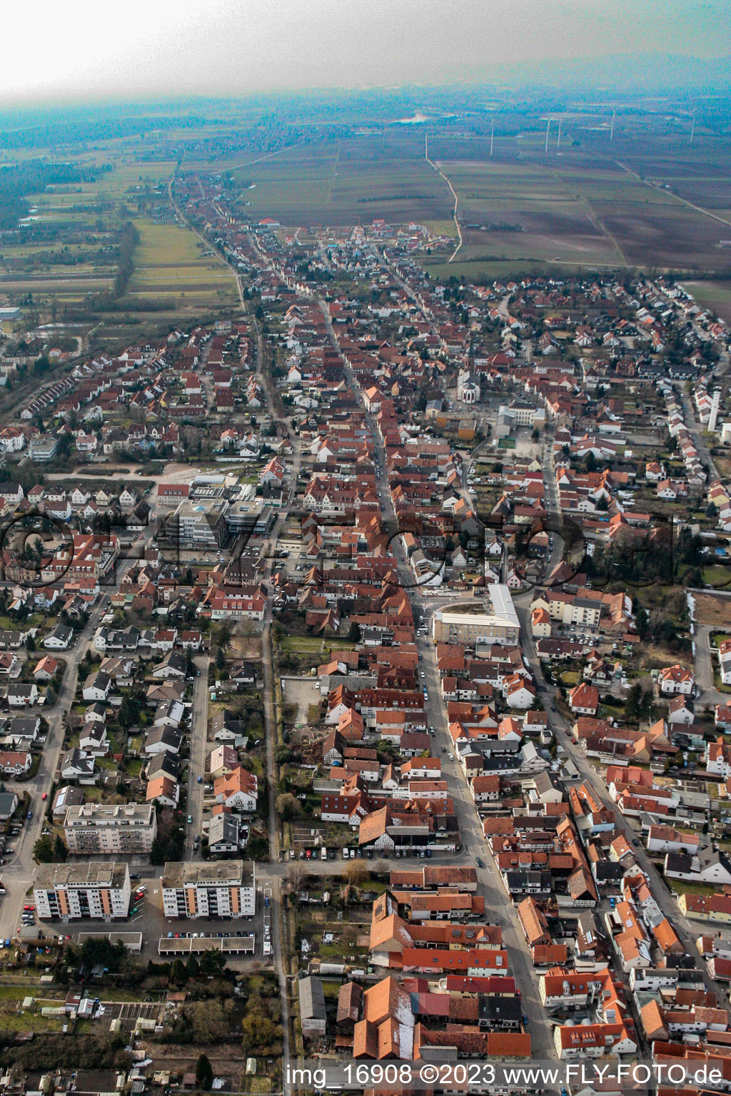 Drohnenbild von Kandel, Rheinstr im Bundesland Rheinland-Pfalz, Deutschland