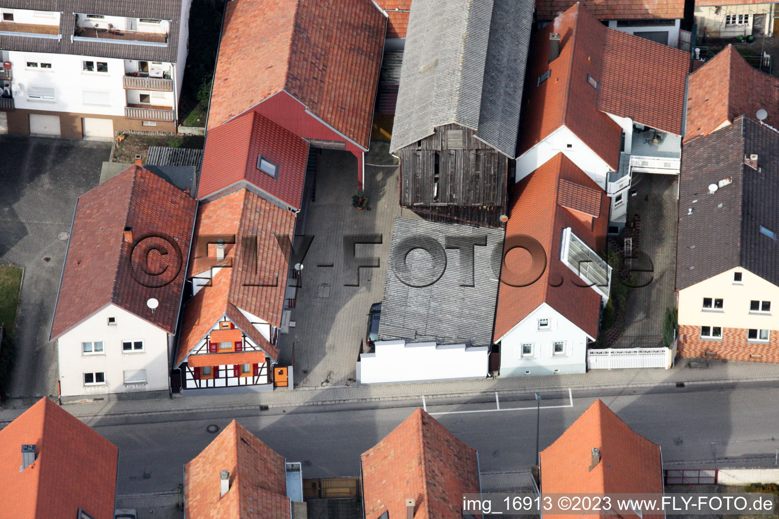 Luftbild von Kandel, Rheinstr im Bundesland Rheinland-Pfalz, Deutschland