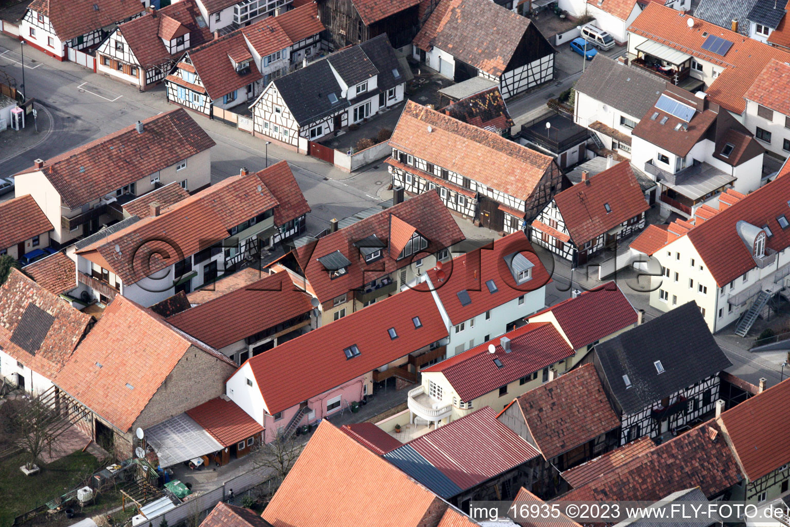 Kandel, Rheinstr im Bundesland Rheinland-Pfalz, Deutschland von einer Drohne aus
