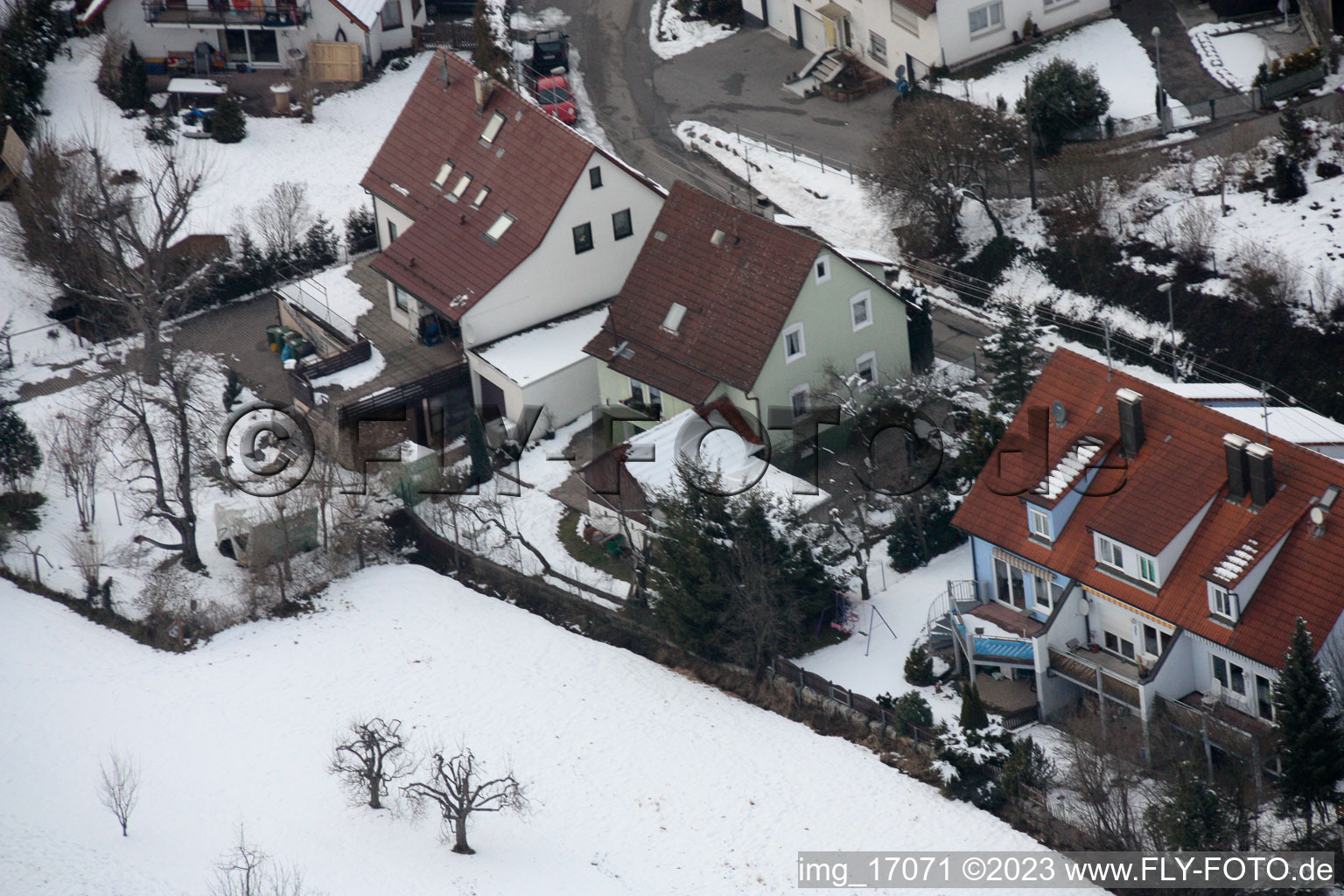 Gräfenhausen im Bundesland Baden-Württemberg, Deutschland von der Drohne aus gesehen