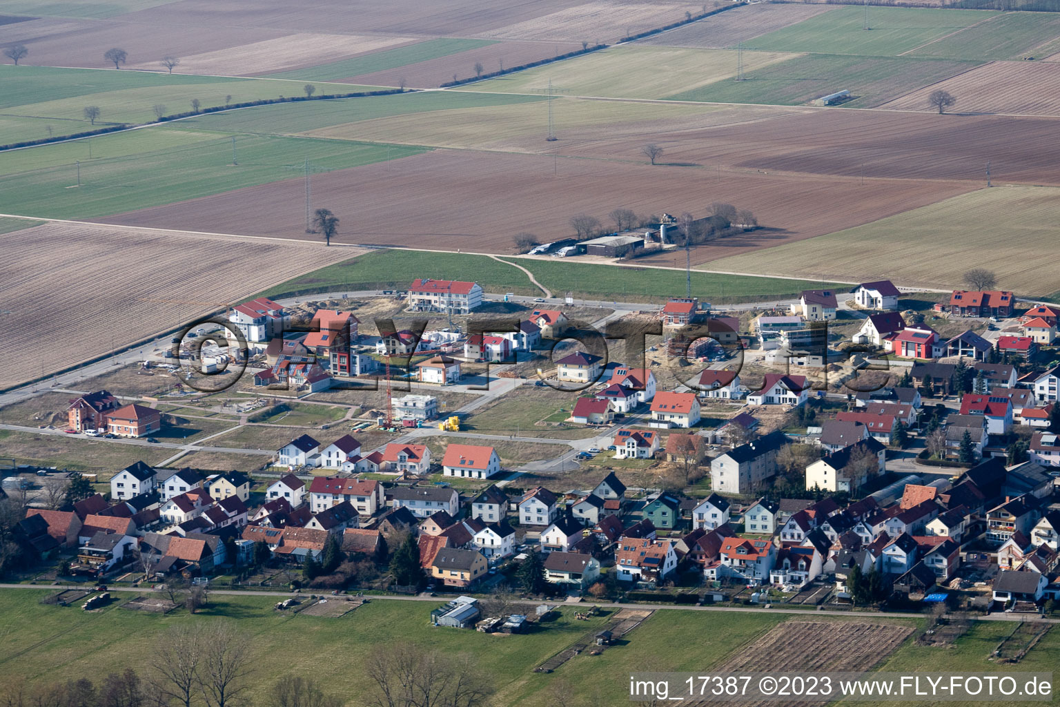 Drohnenbild von Kandel im Bundesland Rheinland-Pfalz, Deutschland