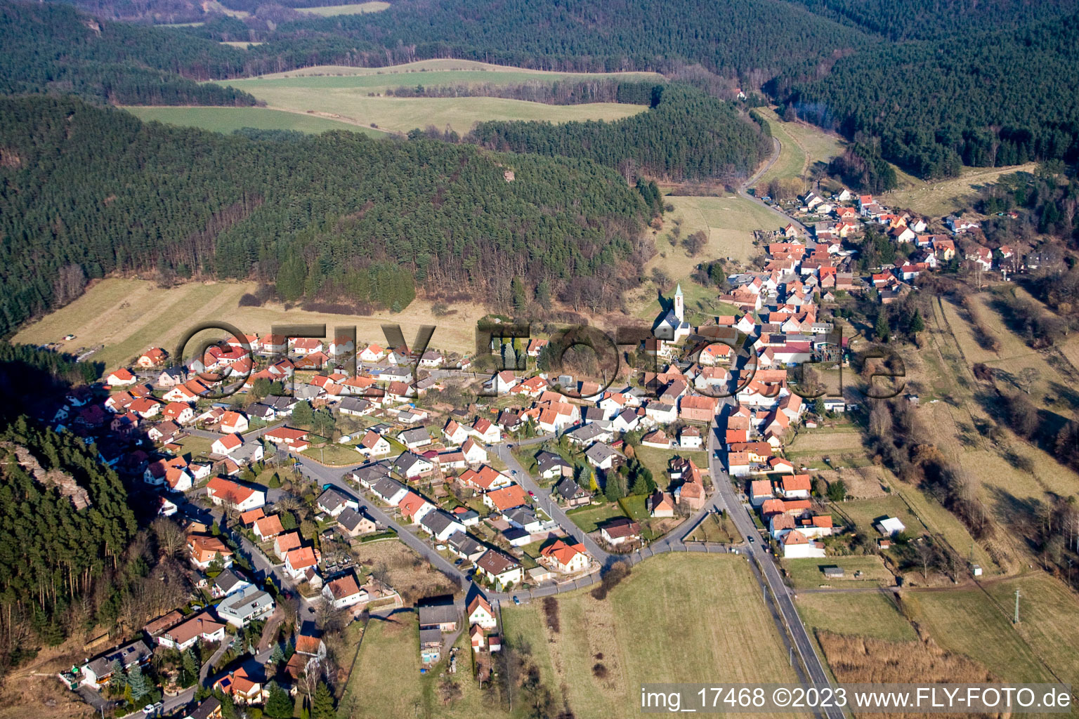 Schindhard im Bundesland Rheinland-Pfalz, Deutschland aus der Luft
