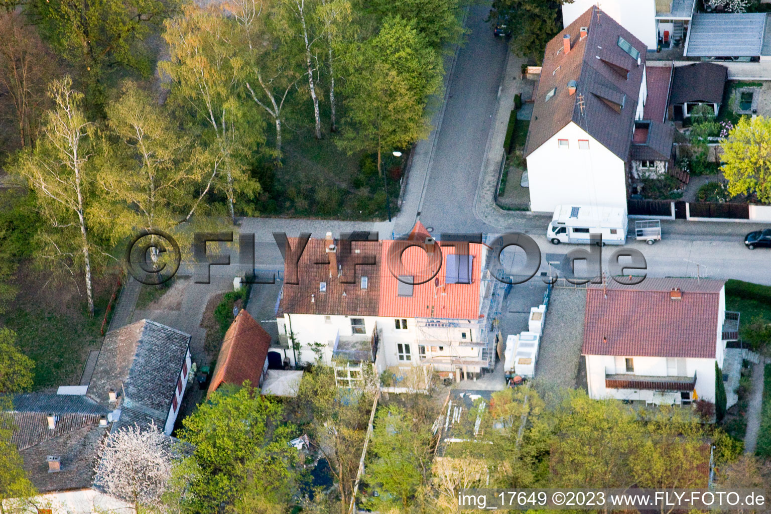 Kandel, Am Schwanenweier im Bundesland Rheinland-Pfalz, Deutschland von oben
