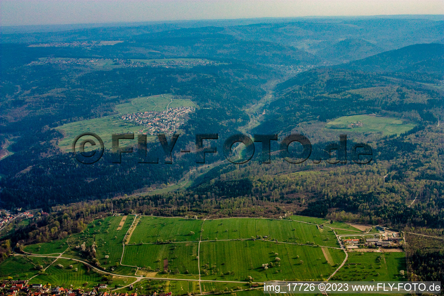 Luftbild von Marxzell im Bundesland Baden-Württemberg, Deutschland