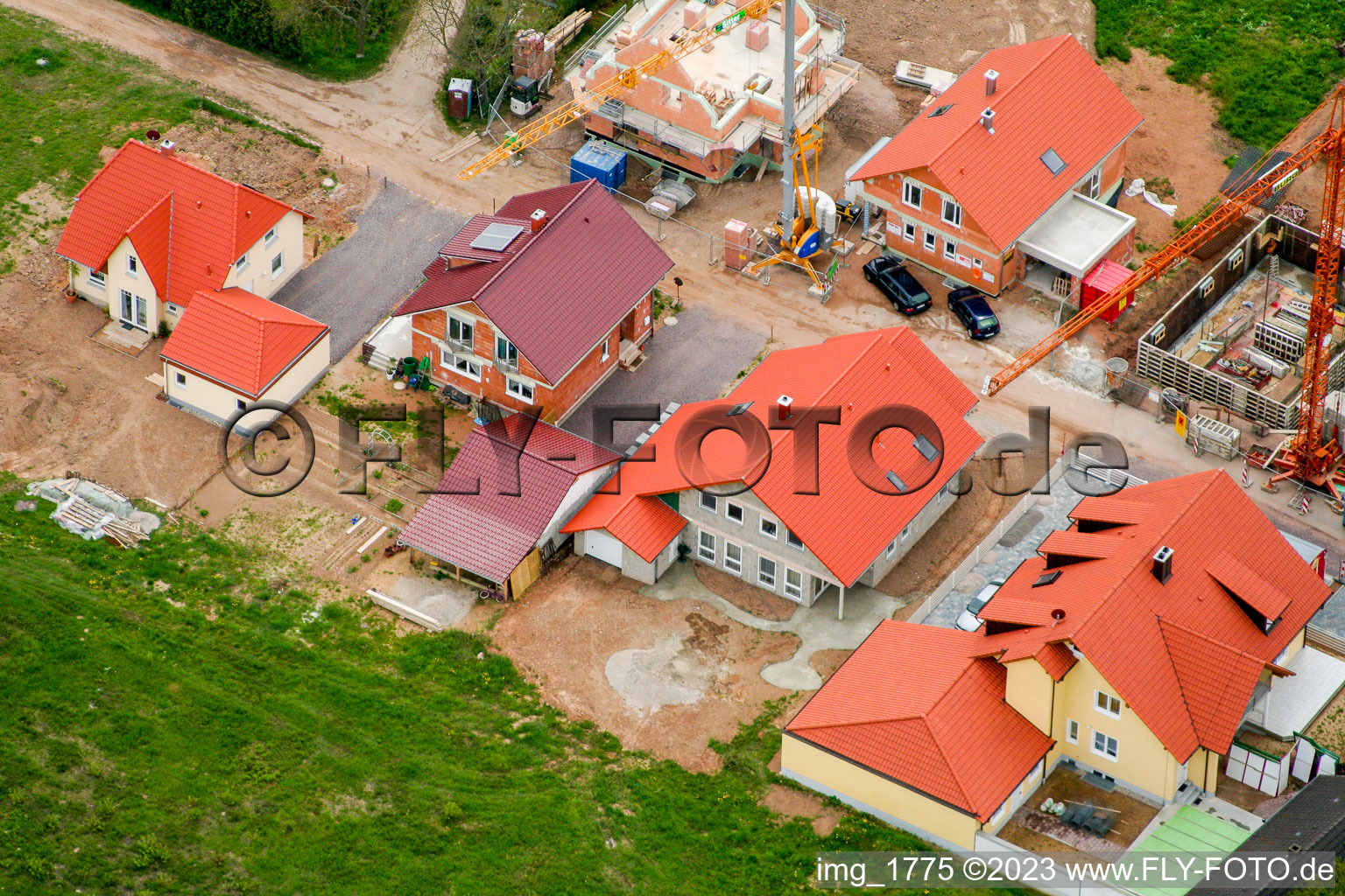 Luftaufnahme von Barbelroth Neubaugebiet im Bundesland Rheinland-Pfalz, Deutschland