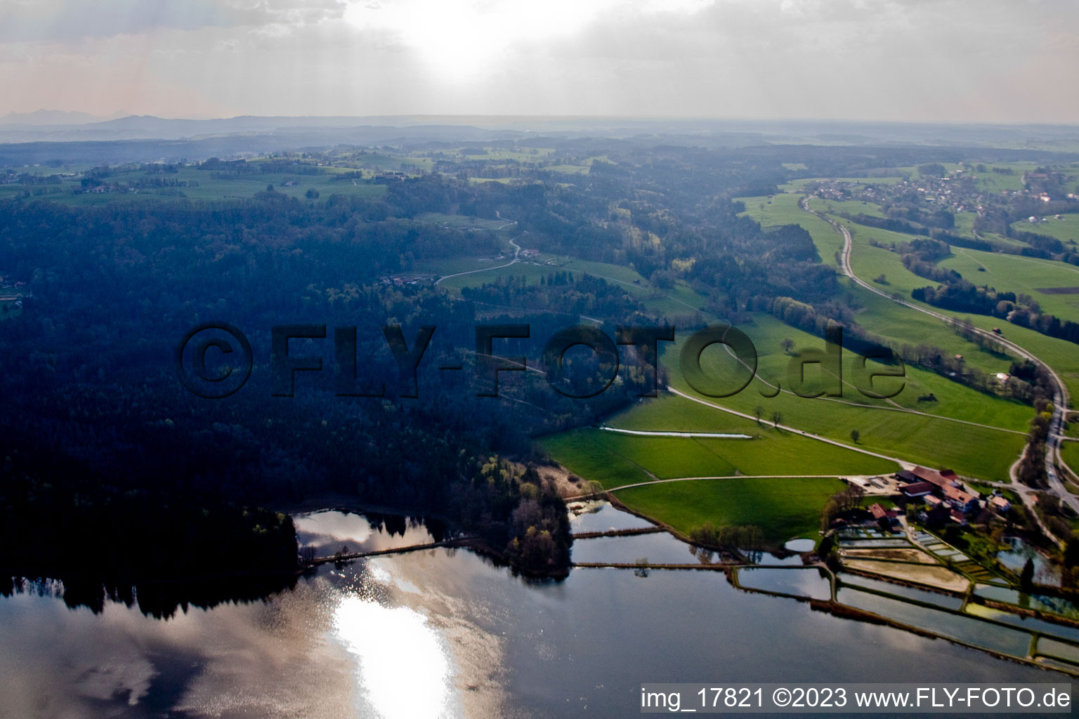 Luftaufnahme von Zellsee im Bundesland Bayern, Deutschland