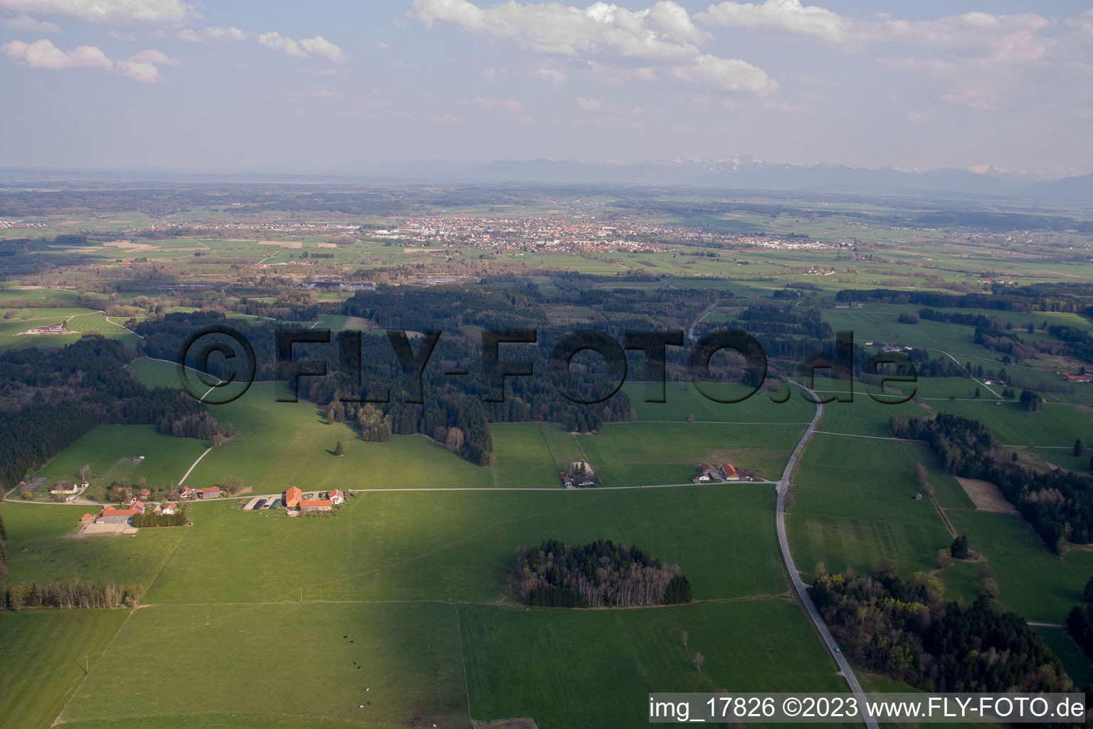 Zellsee im Bundesland Bayern, Deutschland von oben gesehen