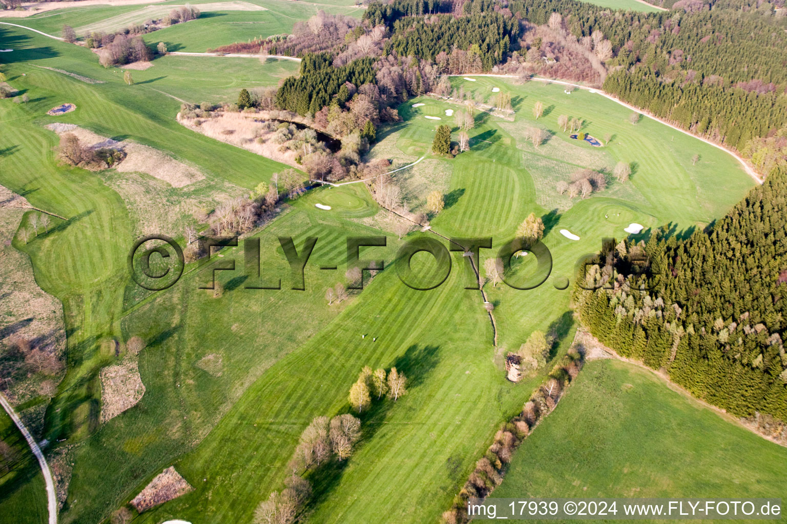 Luftbild von Gelände des Golfplatz Golf-Club Tutzing in Tutzing im Bundesland Bayern, Deutschland
