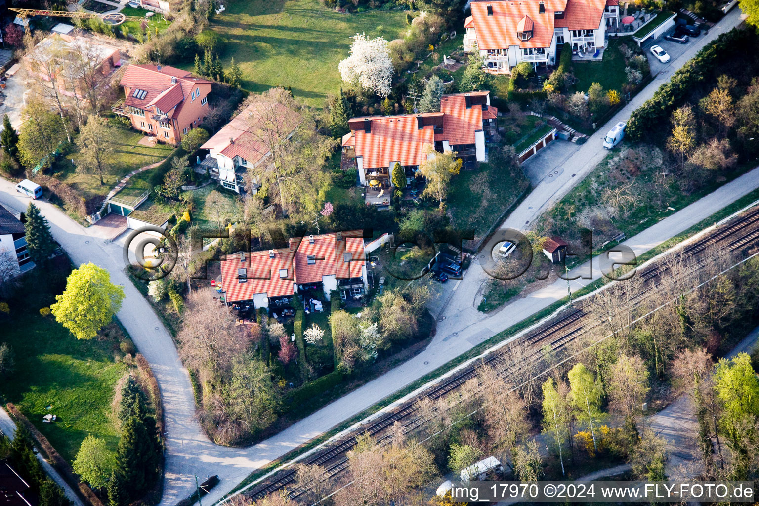 Tutzing am Starnbergersee im Bundesland Bayern, Deutschland von der Drohne aus gesehen