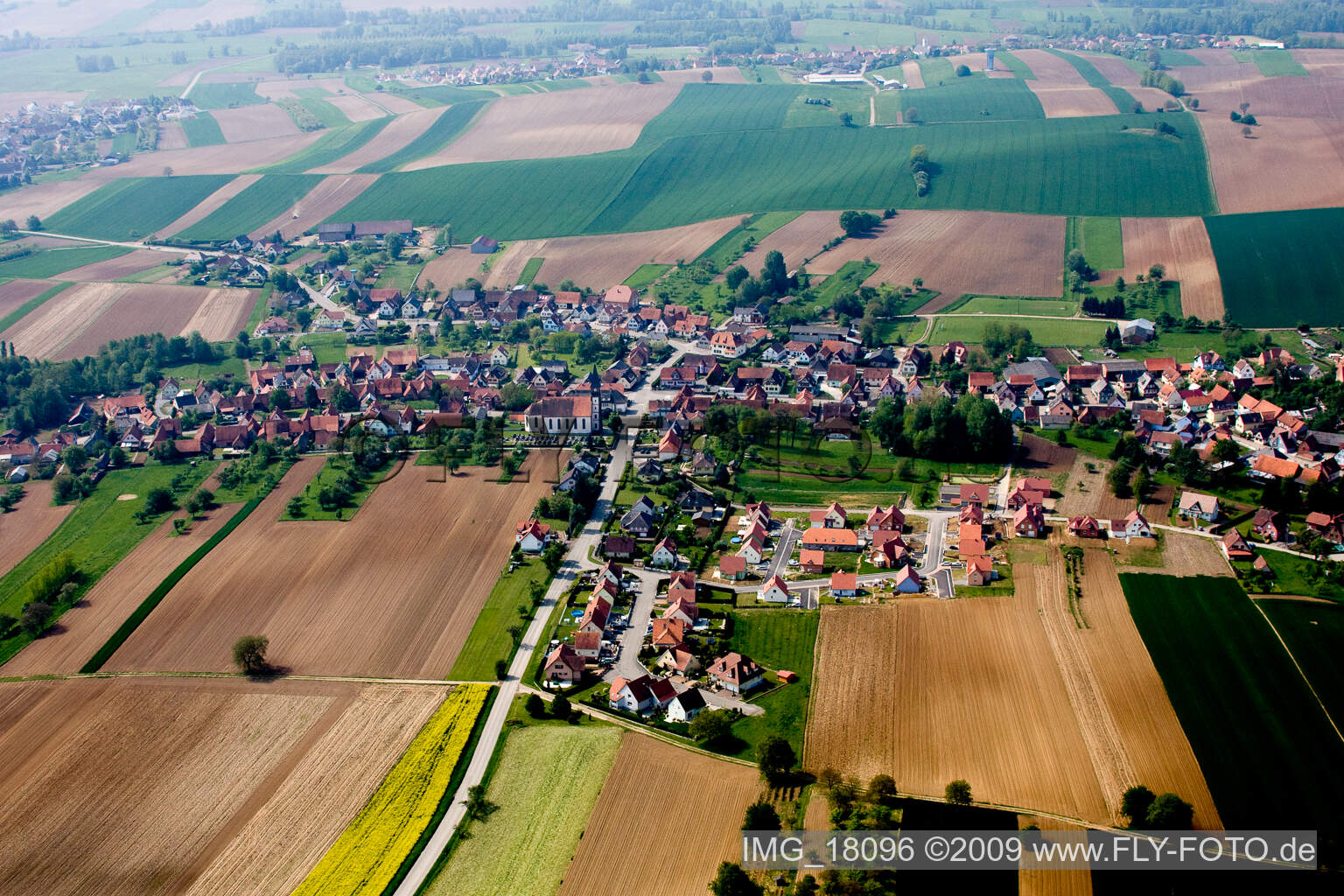 Luftbild von Stundwiller im Bundesland Bas-Rhin, Frankreich