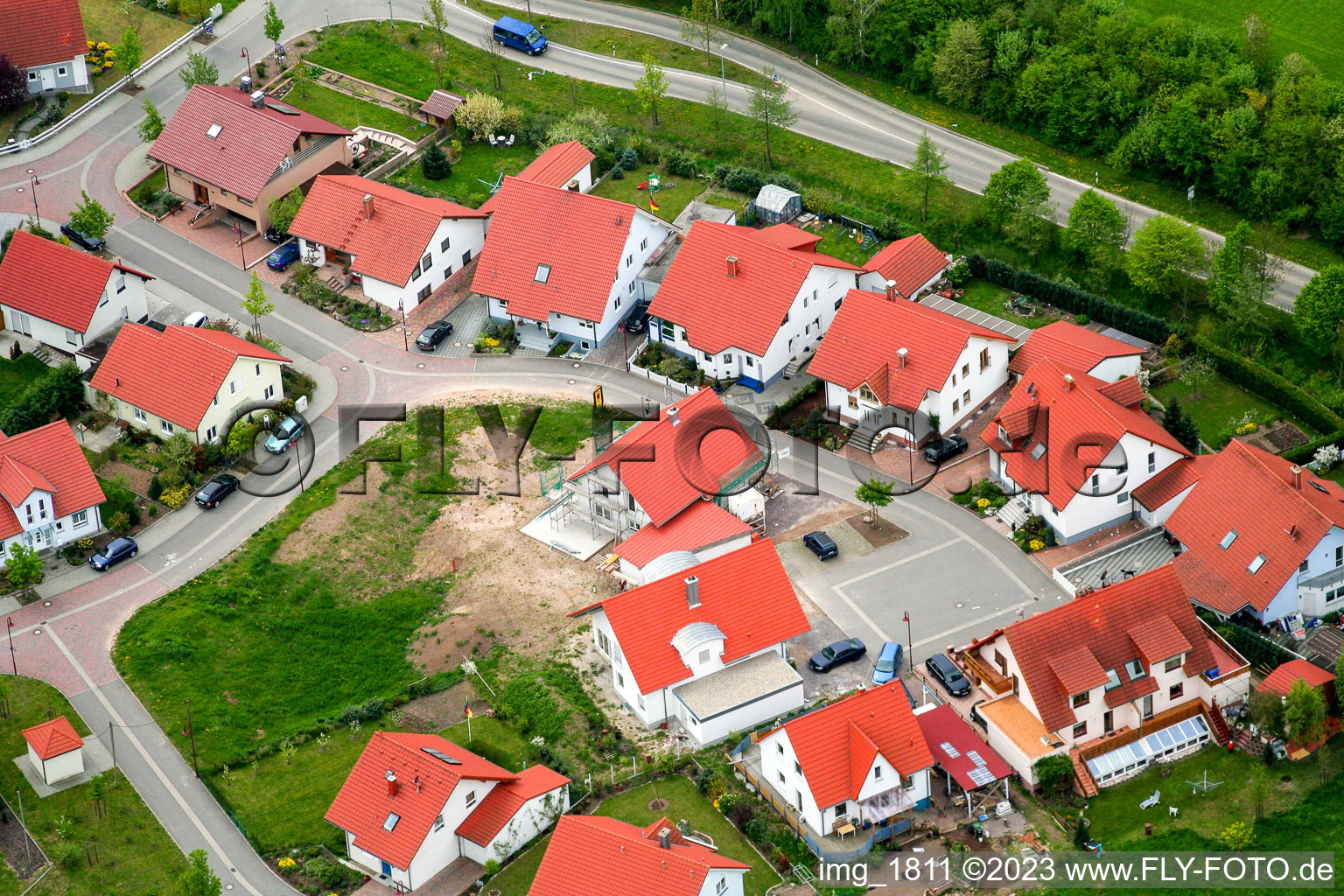 Luftaufnahme von Winden Neubaugebiet im NO im Bundesland Rheinland-Pfalz, Deutschland