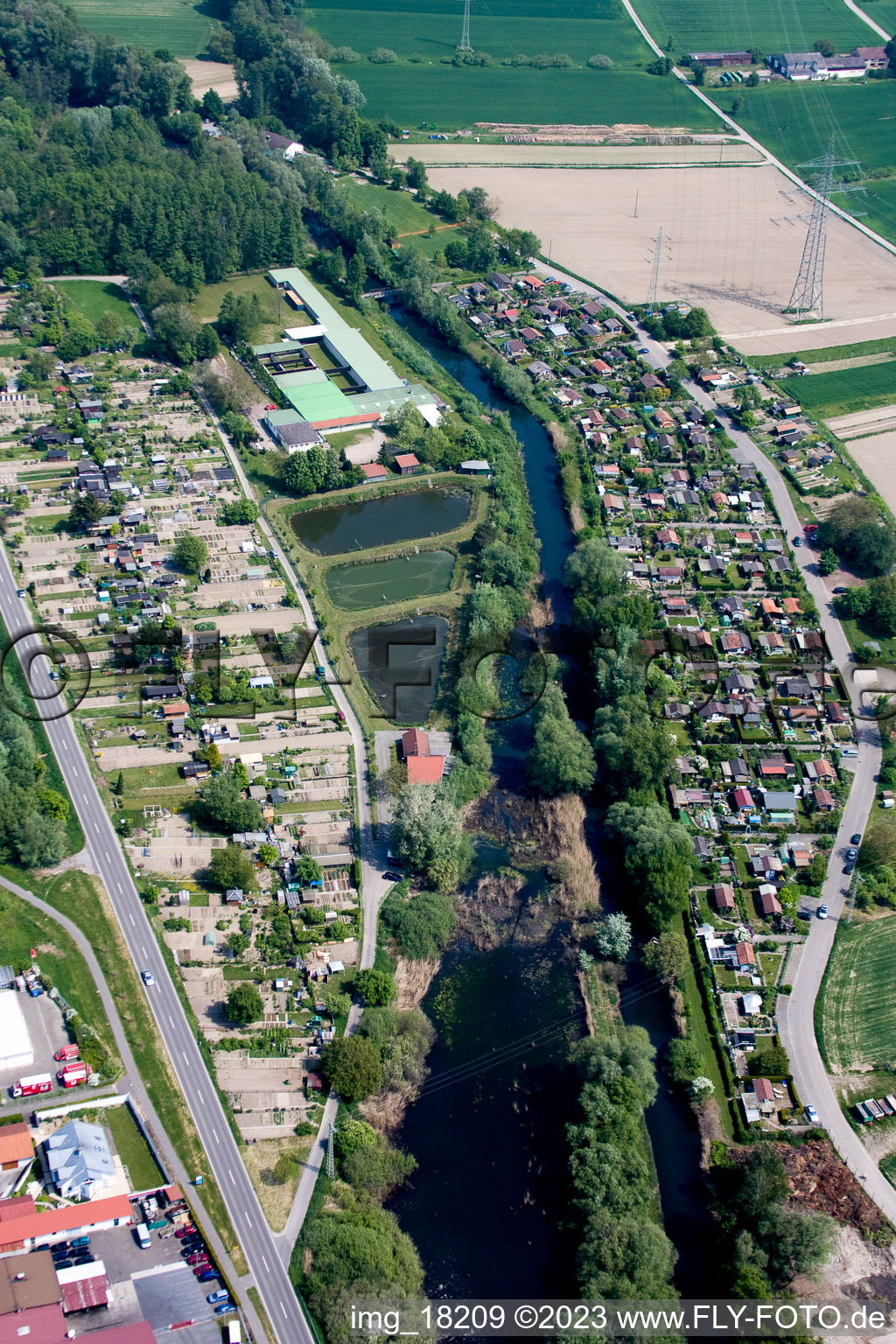 Wörth am Rhein Kleingartenanlage im Bundesland Rheinland-Pfalz, Deutschland