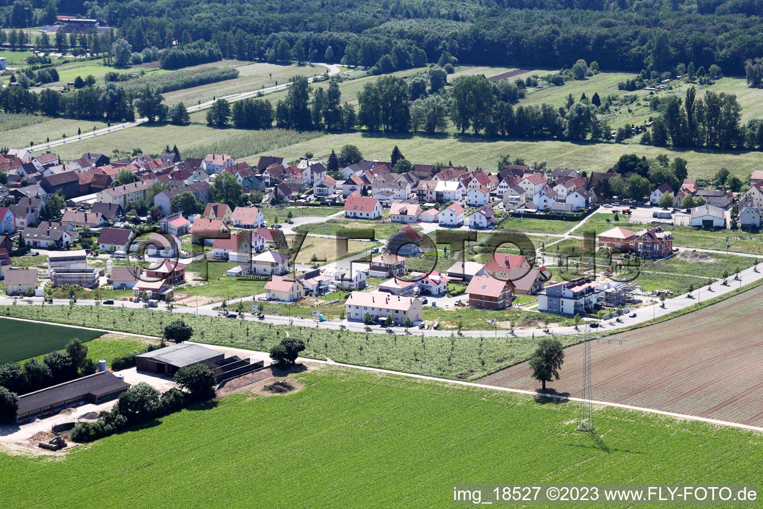 Kandel, Am Höhenweg im Bundesland Rheinland-Pfalz, Deutschland aus der Drohnenperspektive