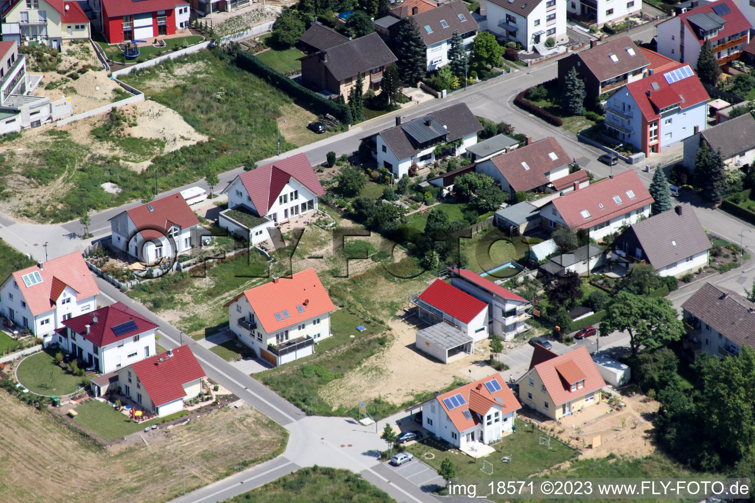 Kandel, Am Höhenweg im Bundesland Rheinland-Pfalz, Deutschland von der Drohne aus gesehen
