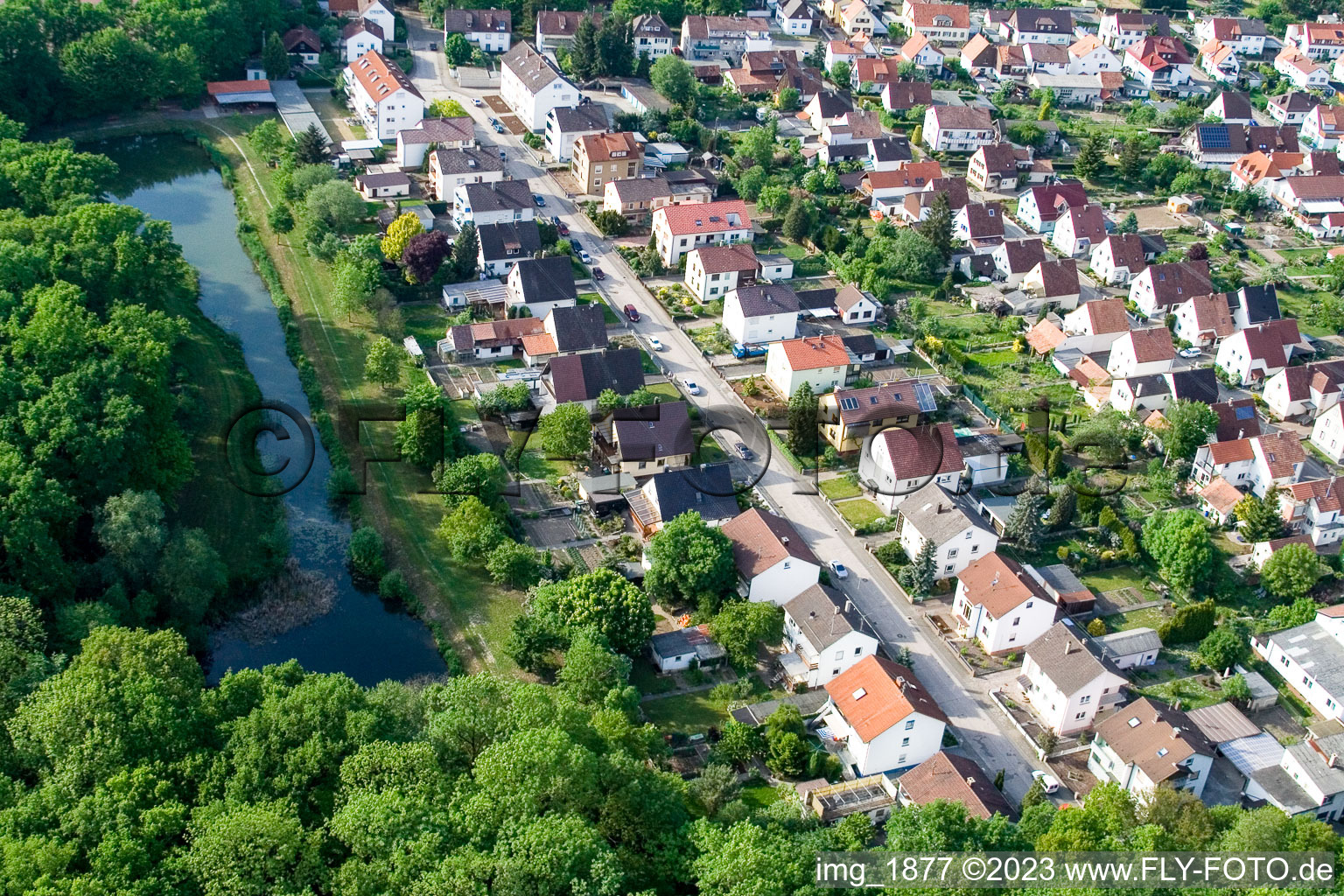 Kandel Elsässerstr im Bundesland Rheinland-Pfalz, Deutschland aus der Luft