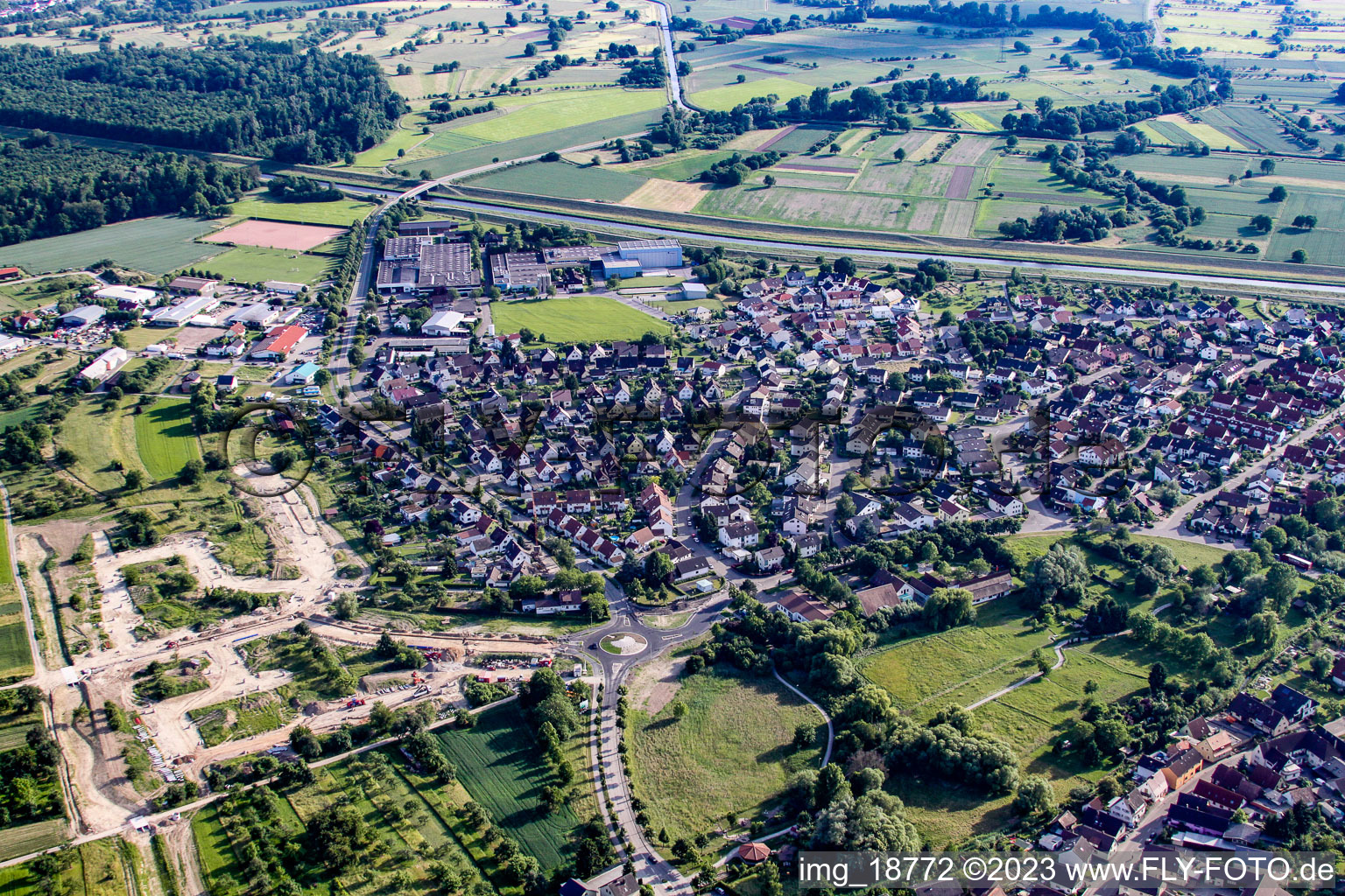Steinmauern im Bundesland Baden-Württemberg, Deutschland aus der Luft