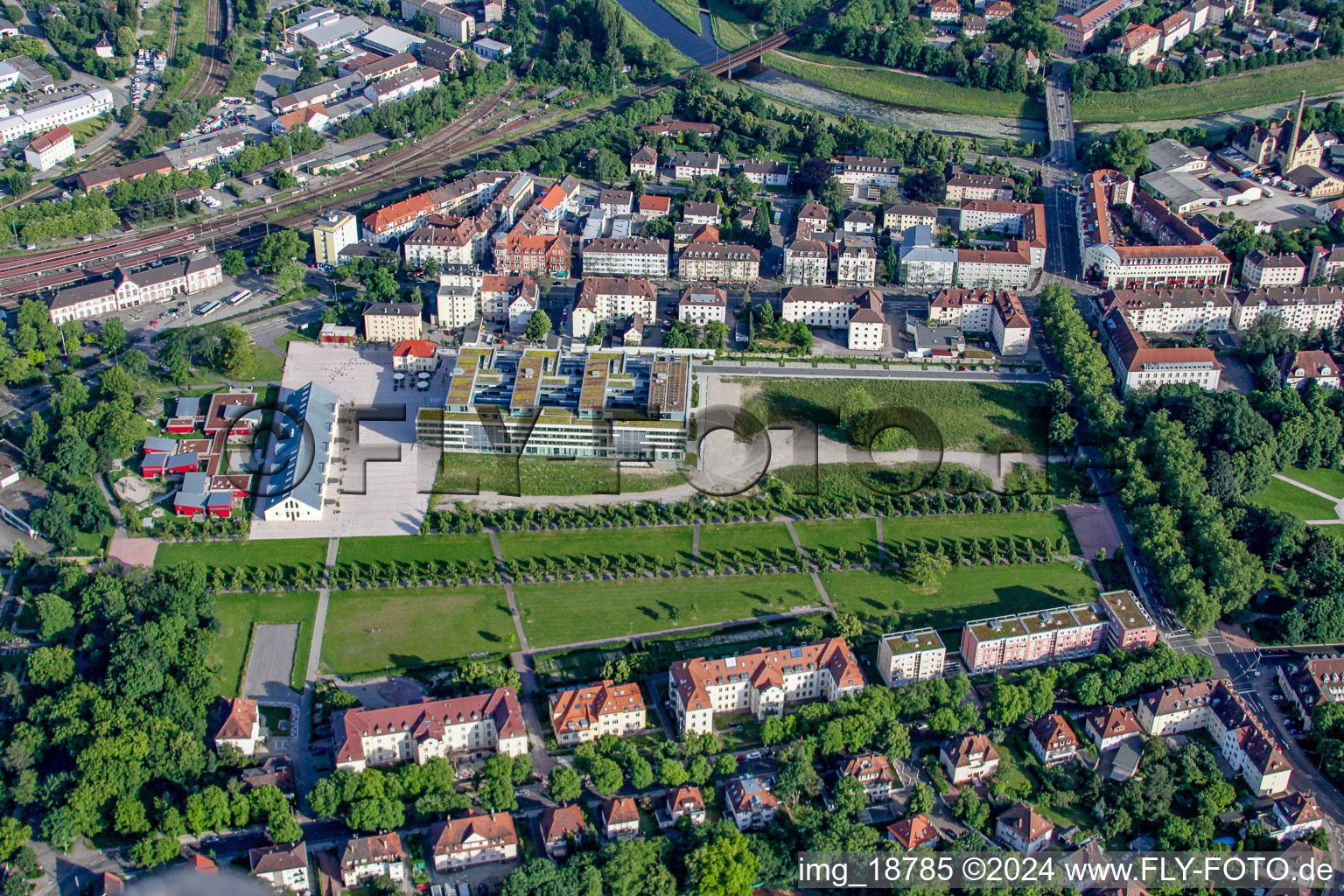 Landratsamt an der Ludwigsfeste in Rastatt im Bundesland Baden-Württemberg, Deutschland