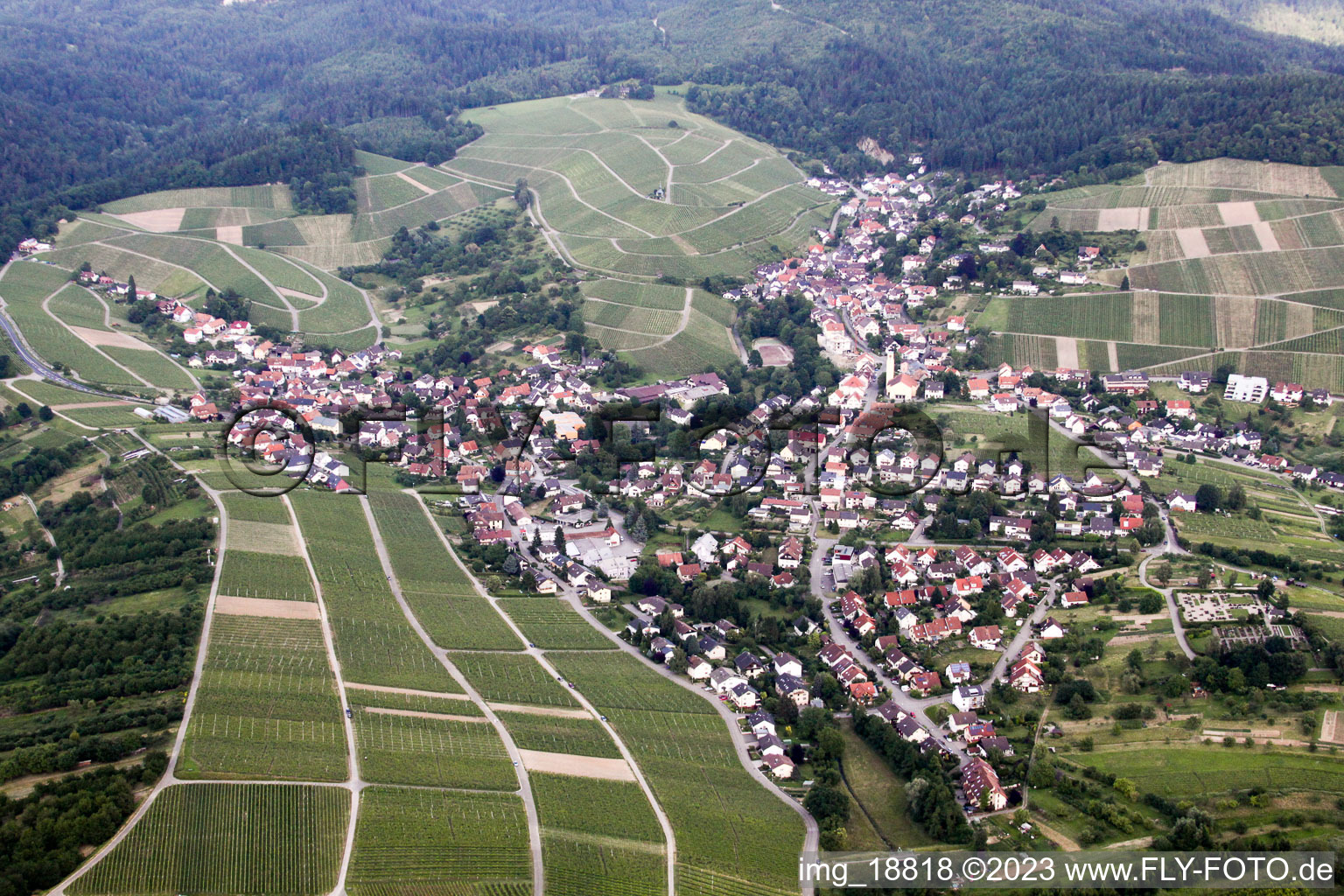 Luftbild von Ortsteil Gallenbach in Baden-Baden im Bundesland Baden-Württemberg, Deutschland