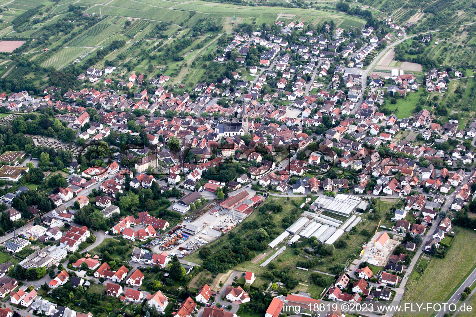 Steinbach im Bundesland Baden-Württemberg, Deutschland von oben gesehen