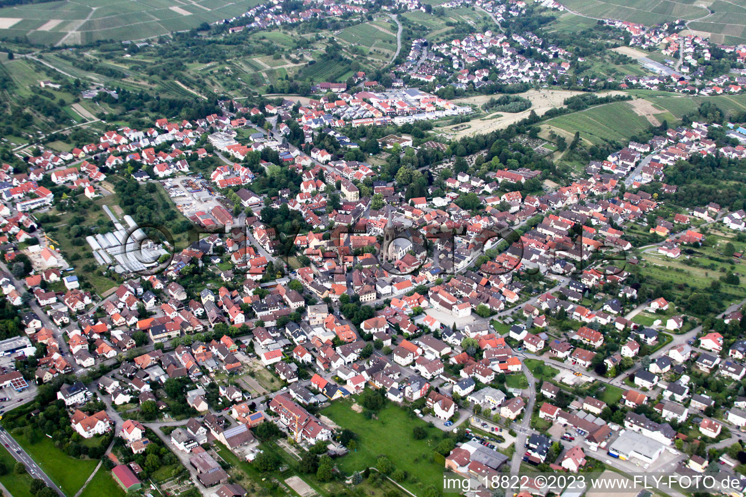 Steinbach im Bundesland Baden-Württemberg, Deutschland aus der Vogelperspektive
