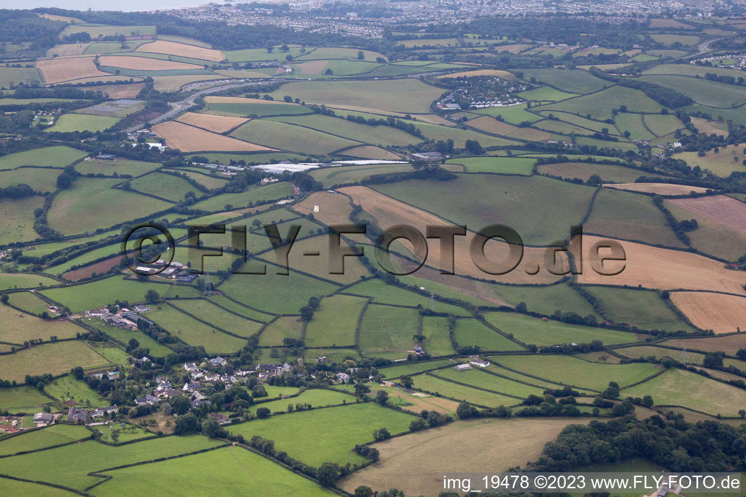 Luftbild von Abbotskerswell im Bundesland England, Großbritanien