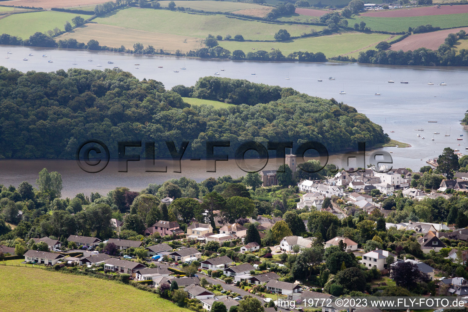 Luftbild von Totnes im Bundesland England, Großbritanien