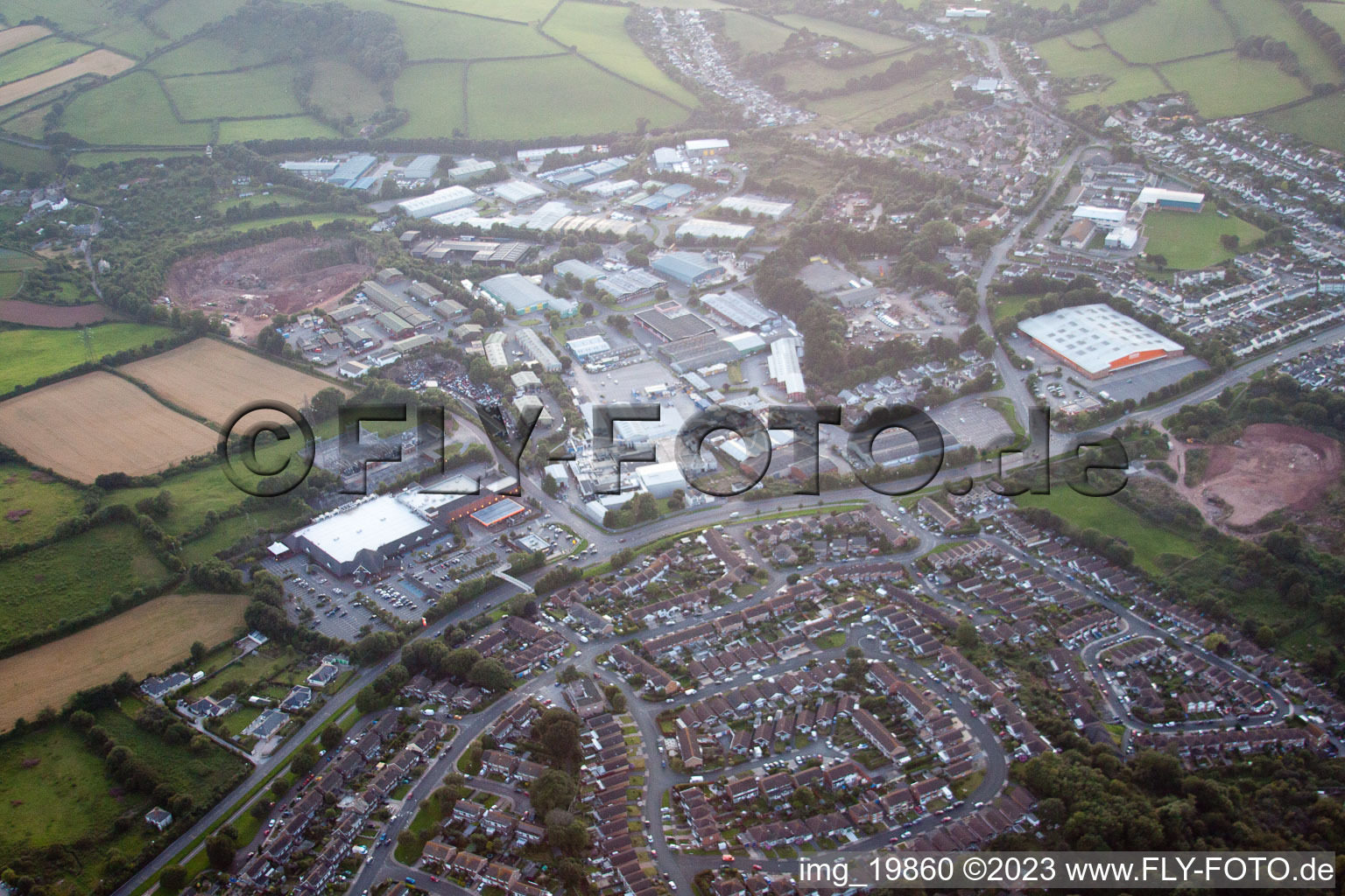 Luftaufnahme von Paignton im Bundesland England, Großbritanien
