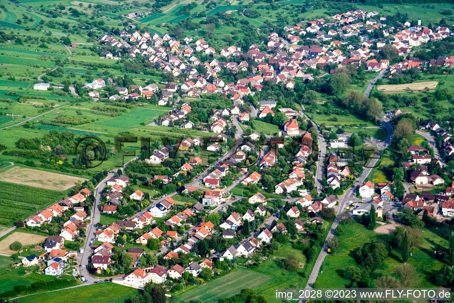 Luftbild von Gräfenhausen Obernhausen im Bundesland Baden-Württemberg, Deutschland