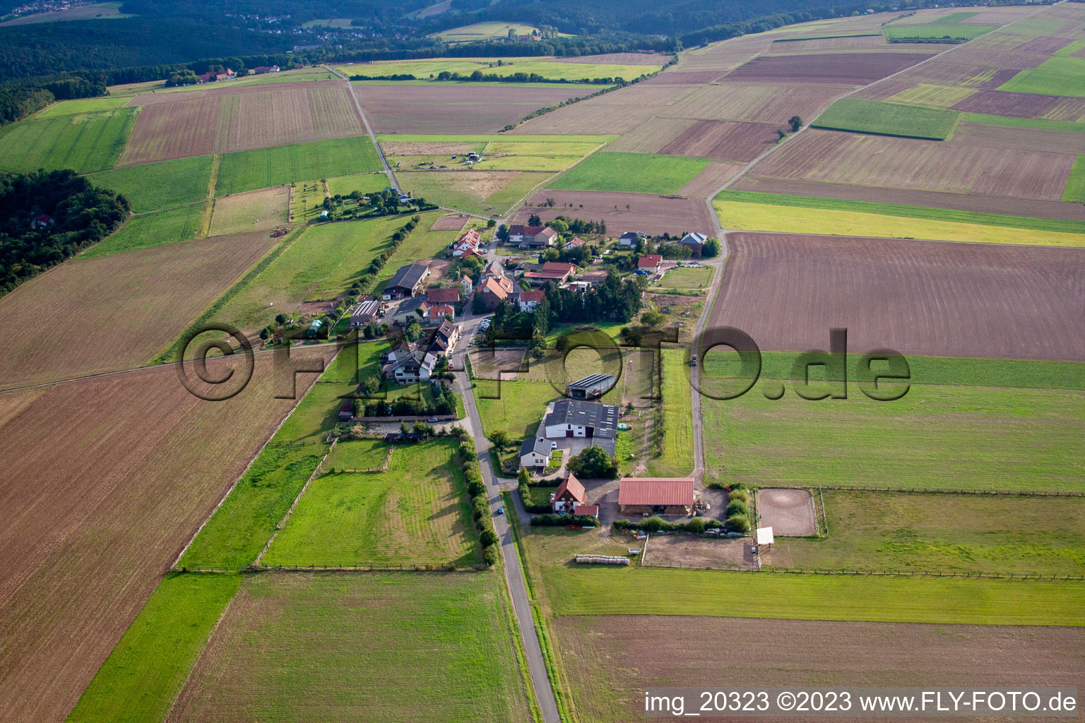 Tiefenthal im Bundesland Rheinland-Pfalz, Deutschland vom Flugzeug aus
