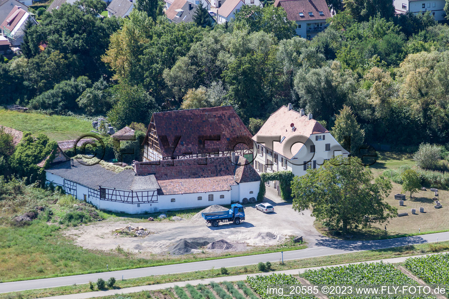 Rheinzabern im Bundesland Rheinland-Pfalz, Deutschland von einer Drohne aus