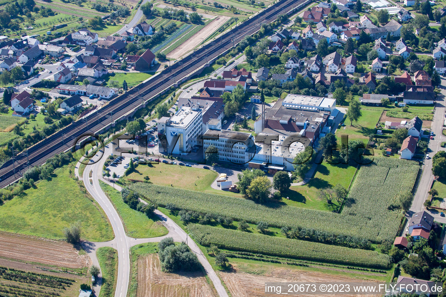 Luftaufnahme von Urloffen, Klocke Pharma GmbH in Appenweier im Bundesland Baden-Württemberg, Deutschland