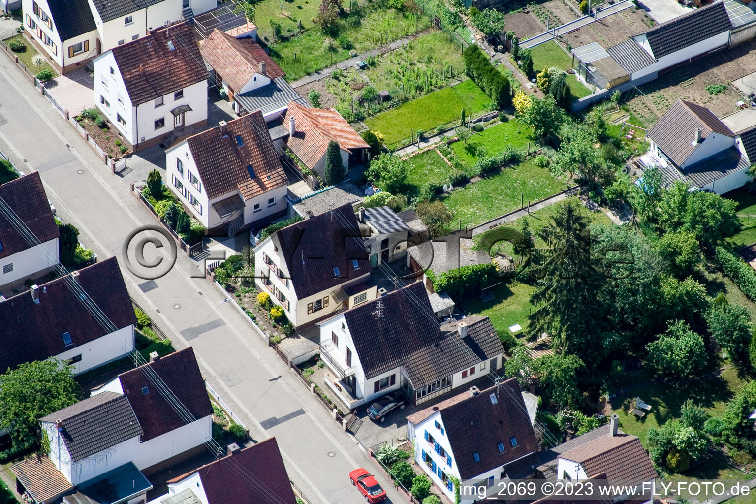 Drohnenbild von Kandel Waldstr im Bundesland Rheinland-Pfalz, Deutschland