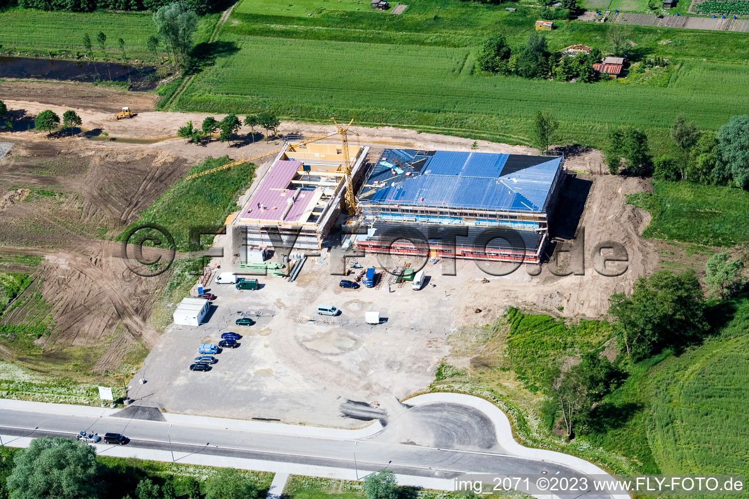 Luftbild von Kandel, Mehrzweckhalle im Bundesland Rheinland-Pfalz, Deutschland