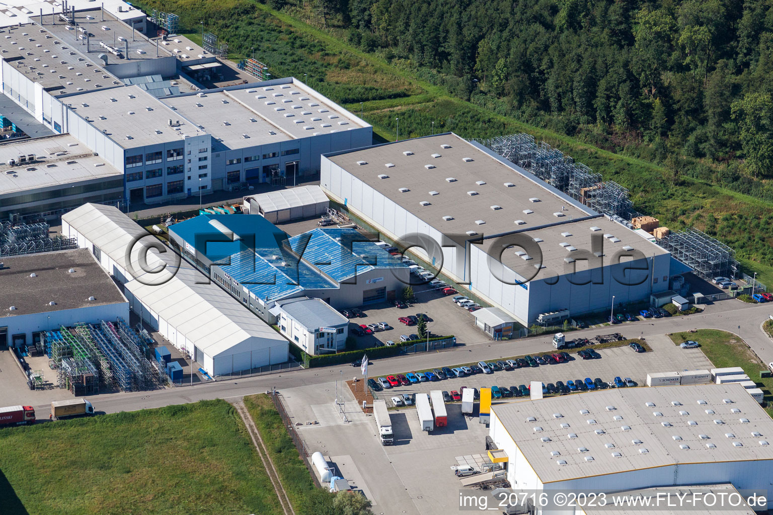 Luftaufnahme von Appenweier, Industriegebiet im Bundesland Baden-Württemberg, Deutschland