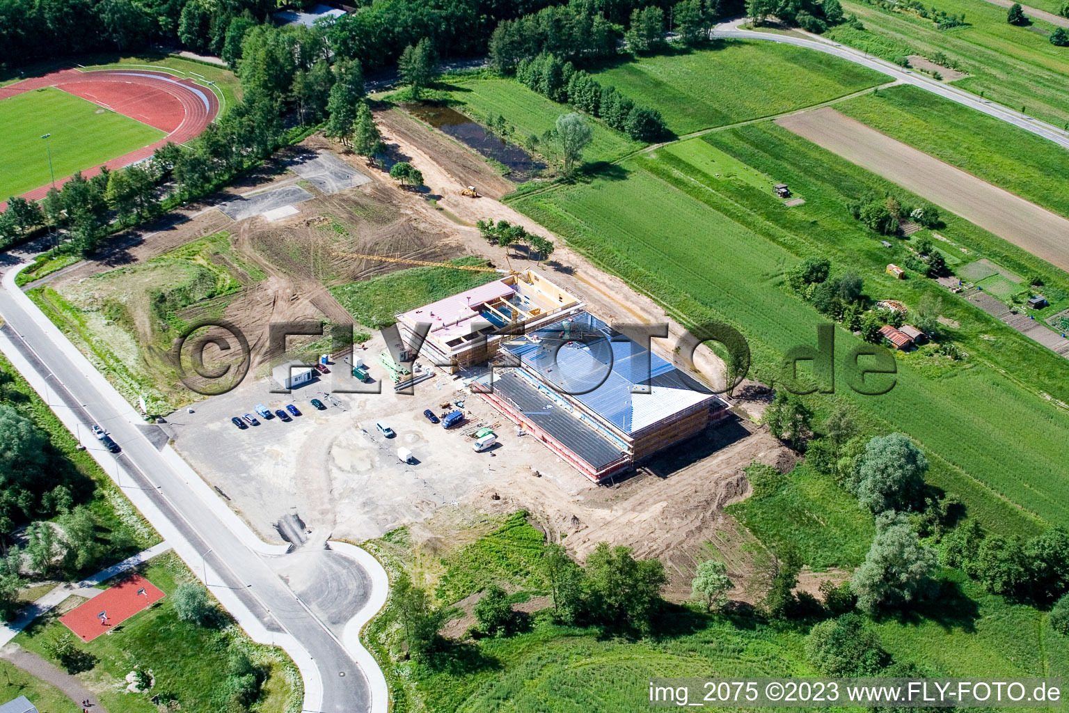 Luftaufnahme von Kandel, Mehrzweckhalle im Bundesland Rheinland-Pfalz, Deutschland